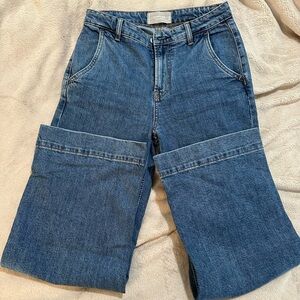 Everlane Women's Blue Flare & Wide Leg Jeans
